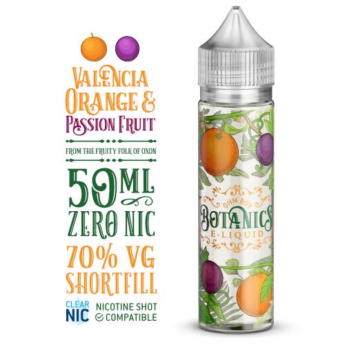 Botanics 60ml Shortfill Valencia Orange And Passion Fruit Vape E-Liquid