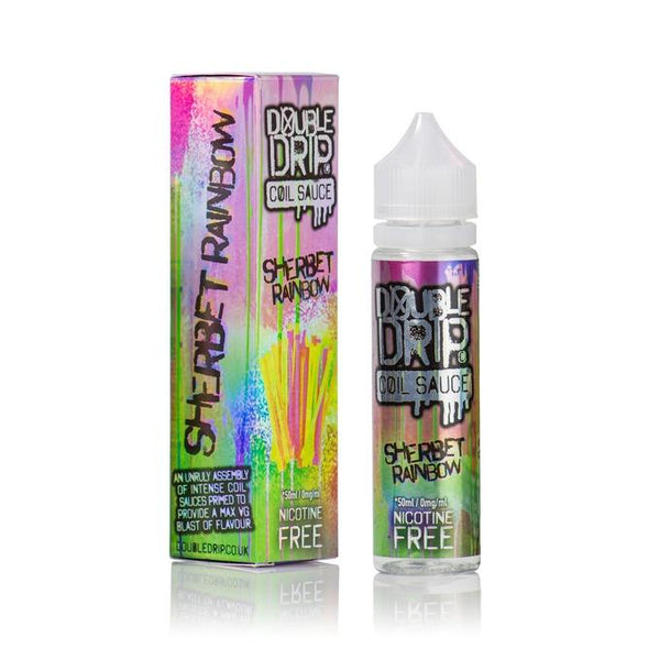 Double Drip 60ml Shortfill Sherbet Rainbow Vape E-Liquid