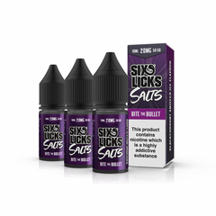 Six Licks Nic Salts Bite The Bullet 10mg 20mg 10ml