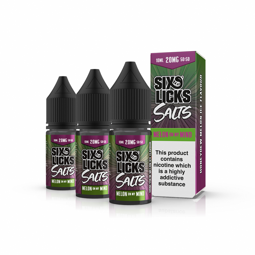 Six Licks Nic Salts Melon On My Mind 10mg 20mg 10ml