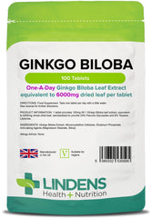 Ginkgo Biloba 6000mg Tablets (100 Tablets)