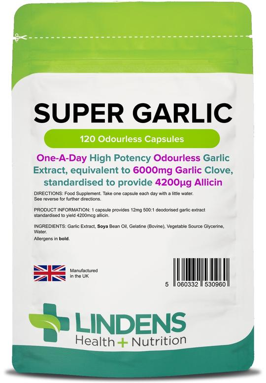 Super Garlic 6000mg Capsules (120 Capsules)